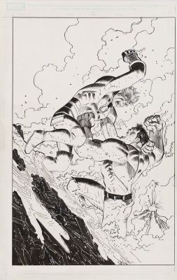 Klaus Janson | Hulk (Vol.2) #49: Eternal Damnation -Variant Cover, Marvel Comics Penciler: John Romita Jr. - Inker: Klaus Janson, 2012 | Philippe Labaune Gallery