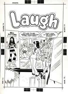 Dan Decarlo - laugh comics #182 cover (large silver age bell bottoms 60s theme cover! ) 1966