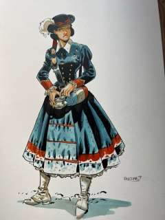 Meynet, Félix | Meynet, Félix - Dessin original couleur - Sauvage | Catawiki