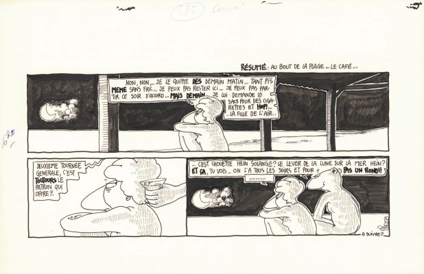 Régis Franc | 1989 - Le café de la plage | Huberty Breyne Gallery