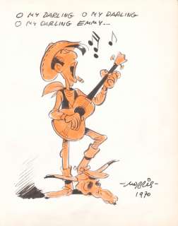 Morris | Lucky Luke, illustration Ã  l’encre de Chine e… | Millon