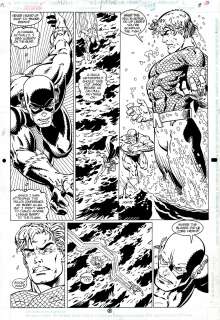 Brad Vancata, Kirk Jarvinen - Aquaman: Time And Tide #1 P 8 (Flash & Aquaman Throughout!) 1994