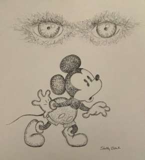 Shelly Block | Original ink artwork by American Disney artist Shelly Block - Evil Eyes - Exemplaire unique - (2016) | Catawiki