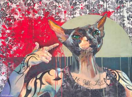 Nicolas et Vérane  Otero - Peinture originale, Bullet in the Head - Confessions d‘un enragé