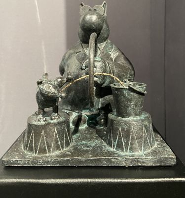 Philippe Geluck | Mini Pipi et grobidet - Bronze à cire perdue | Huberty Breyne Gallery