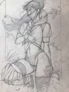 Michetz, Marc | Michetz, Marc - Dessin original - Écolière - (2020) | Catawiki