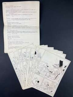 Giovanni Battista Carpi | Giovanni Battista Carpi 10x Tavole Originali "Lupastro Disastro: Il Postino Picchia Sempre Tre Volte" + Sceneggiatura | Catawiki