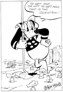 Bas Heymans | "Donald in the Garden with Ground Squirrels" - Original inked painting by Bas Heymans - Exemplaire unique | Catawiki