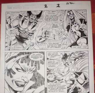 Andre Coates | The secret Defenders #2 - page 2 - 11x17 inches - Original Artwork by Andre Coates - Page volante - Exemplaire unique - (1993) | Catawiki