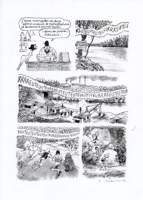 Catherine Meurisse | LE CLAN DE WALDEN – PLANCHE ORIGINALE 93 | Galerie Barbier