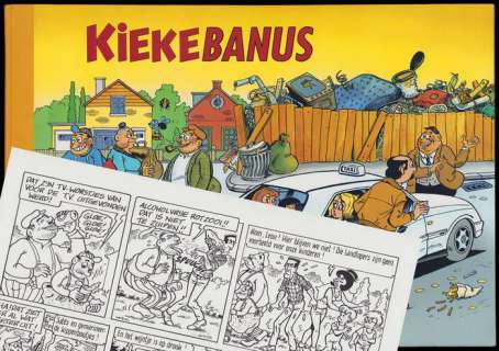 Merho & Willy Linthout | Merho & Willy Linthout - Kiekebanus - Originele halve pagina + Luxe album - Kiekebanus - Cartonné - (1996) | Catawiki