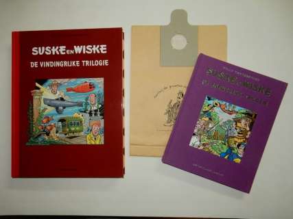 Vandersteen, Willy + Geerts, Paul + Morjaeu, Luc | Suske en Wiske - De Vindingrijke-Trilogie + De Boemerang-Trilogie + 2 tekeningen - Cartonné - EO - (2009/2010) | Catawiki