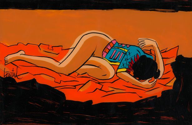 Loustal | 2026 - Le drap orange | Huberty Breyne Gallery
