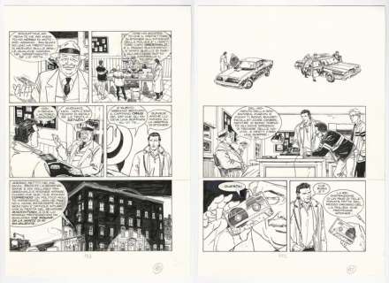 Bruno Brindisi | Nick Raider Almanacco del Giallo #1 - Bruno Brindisi - 2x tavole originali "Occhio Privato" - Exemplaire unique - (1993) | Catawiki