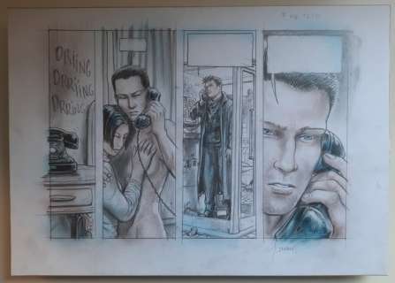 Jan Bosschaert | Jaguar 2 - Originele tekening in potlood en ingekleurd + album Jaguar 2 - Cartonné - (2002) | Catawiki