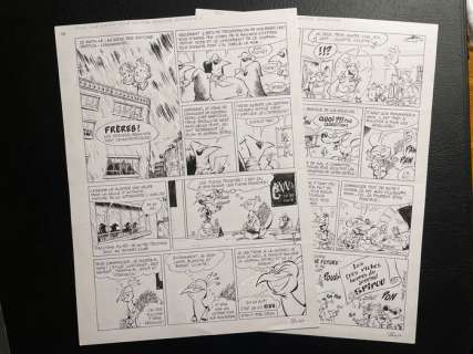 Léturgie, Simon | Léturgie, Simon - 2x Planche originale - Le sauvetage du Journal Spirou | Catawiki