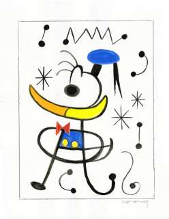 Tony Fernandez | Donald Duck Inspired By Joan Miró’s Art - Original Painting - Tony Fernandez Signed - Acrylic Art - Original Artwork | Catawiki