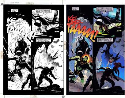 Mike Mignola Carlos Garzon - cosmic odyssey #4 p 4 (batman battles the anti-life equation! ) large art - 1988