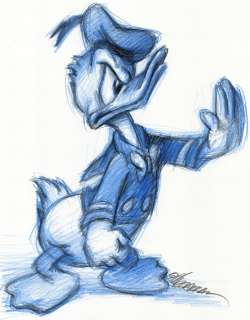 Joan Vizcarra | Donald Duck: - Wait a Minute! - Original Drawing - Joan Vizcarra - Pencil Art - Original Artwork | Catawiki