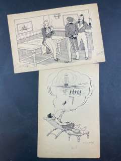 Carlo Biscaretti Di Ruffia | Carlo Biscaretti di Ruffia - Coppia di illustrazioni "Il Romanzo di un Negriero" - Page volante - Exemplaire unique - (1945) | Catawiki