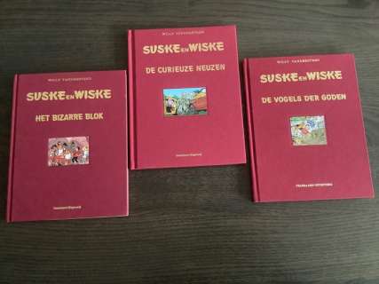 Luc Morjaeu, Eric de Rop En Paul Geerts | Suske en Wiske 256, 296, 317 - Vierkleuren reeks Luxe - De Curieuze neuzen + Het bizarre blok + De vogels der Goden - Cartonné - EO | Catawiki