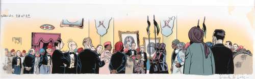 Le Gall | Théodore Poussin, bleu de coloriage accompagné d… | Millon