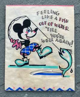 Unknown | Mickey Mouse - Get well card with letter and stamps - (1933) | Catawiki