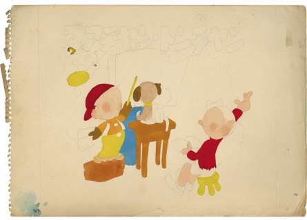 Osamu Tezuka Hand-Drawn Color Manuscript Ma-Chan, Ton-Chan | Mandarake (Big Web)