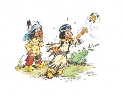 Derib. Illustration originale Yakari | BDEnchères