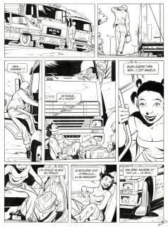 Michel Constant - Lot 172 - Bitume, Le fils de l’autre, planche originale à l’encre de chine.