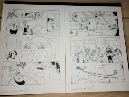 Louis | Louis - 2x Planche originale - Tessa agent intergalactique T2 - Les Dix dalles du labyrinthe - (2005) | Catawiki