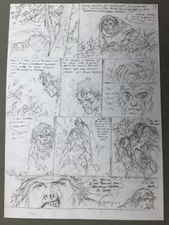 Hermann | Hermann - Planche originale crayonnée - Les Tours de Bois-Maury | Catawiki