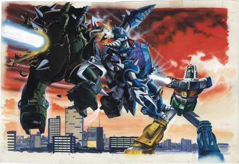 Toshio Okazaki " Ai no Senshi Rainbowman " Hand-Drawn Color Illustration | Mandarake (Big Web)