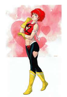 Mike McKone - cutie honey watercolor pinup anime