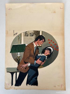 DIBUJO ORIGINAL MANUEL BREA RODRIGUEZ ED. FERMA EMBUSTERO Y SEDUCTOR SERIE ROMANCE | todocoleccion (Buy It Now)