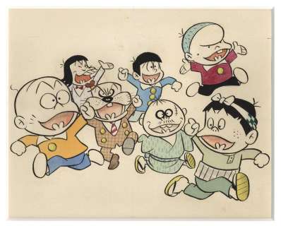 Fujio Akatsuka Hand-drawn color illustration "Moretsu Ataro - Extraordinary Ataro"