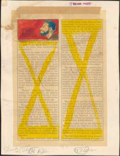 THE BEND, Shock SuspStories #6, Text Story Color Guide & Comic Tear page W/ Original Art (1953) | Russ Cochran