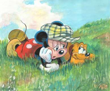 Tony Fernandez | Mickey Mouse and Pluto - Best Friend’s! - Original Painting - Tony Fernandez Signed - Acrylic Art - Original Artwork | Catawiki