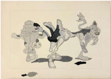 Fantasia "Dance of the Hours Sequence" (Walt Disney, c.1940) Original Concept Painting | Animazing Gallery
