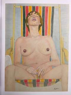 Daniel Grémi, Illustrateur Et Photographe. | Daniel Grémi - Original illustration “Femme érotique, plaisir et détente” - Page volante - Exemplaire unique - (1960) | Catawiki