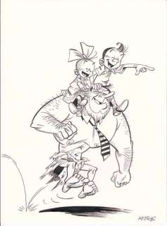 Krings, Jean-Marc | Krings, Jean-Marc - Planche originale - Bob, Bobette et Jérôme | Catawiki