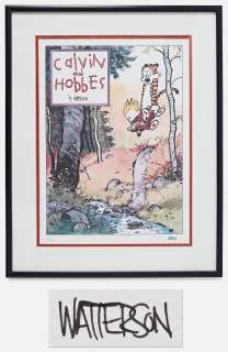 Bill Watterson Signed Limited Edition Lithograph of ’’Calvin and Hobbes’’ from 1992 -- Pristine Condition | Nate Sanders