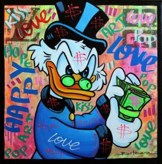 Brisan Gabriel | Uncle Scrooge - Counting, Counting - Signed Original Artwork by Gabriel Brisan - 50 x 50 cm (2023) | Catawiki