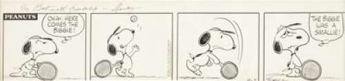 Charles Schulz Peanuts Daily Comic Strip Original Art dated 8-2-74 (United Feature Syndicate, 1974). Sports - | Heritage