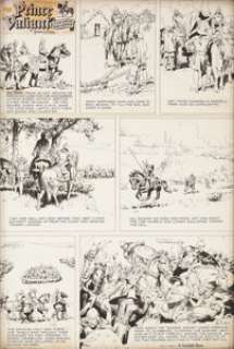 Hal Foster Prince Valiant Sunday Comic Strip #1118 Original Art dated 7-13-58 (King Features Syndicate, 1958). - | Heritage