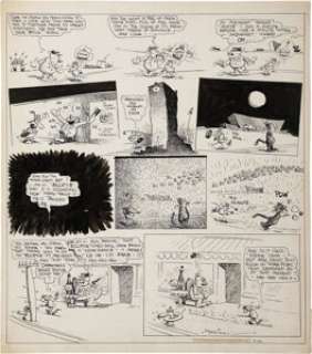 George Herriman Krazy Kat Sunday Comic Strip Original Art dated 3-25-34 (King Features Syndicate, 1934). One of - | Heritage