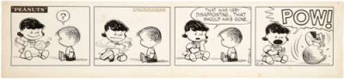 Charles Schulz  Peanuts Daily Comic Strip Original Art dated 3-12-53 (United Features Syndicate, 1953). Lucy - | Heritage