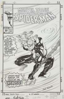 Scott Kolins Marvel Tales #285 Cover Original Art (Marvel, 1994). In the midst of a blizzard, with an innocent -
