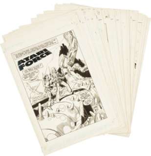 Gil Kane and Dick Giordano Atari Force #5 Complete 48-page Story "Galaxian" Original Art (DC, 1983). Two -