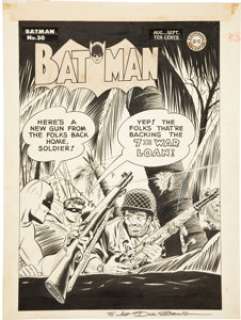 Dick Sprang Batman #30 Cover Original Art (DC, 1945). Feast your eyes on this, Bat-fans -- a Dick Sprang -